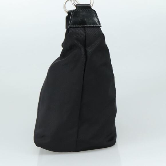 GUCCI Bamboo Hand Bag Nylon Black Silver 000 1434 000 1434 - Picture 5 of 16